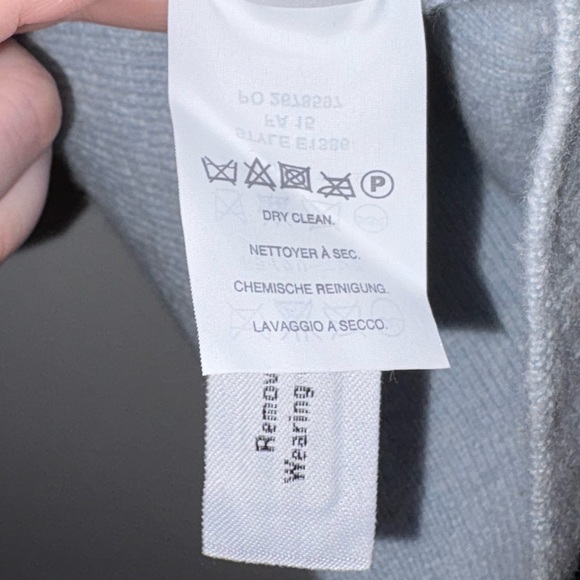 J.Crew 100% Merino Wool Back-Zipped Crewneck Sweater in Light Blue - Size Large - Picture 12 of 12